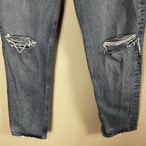Agolde 90's Mid Rise Loose Jeans Isolate‎ Distressed 100% Cotton Size 25 - Picture 4 of 13